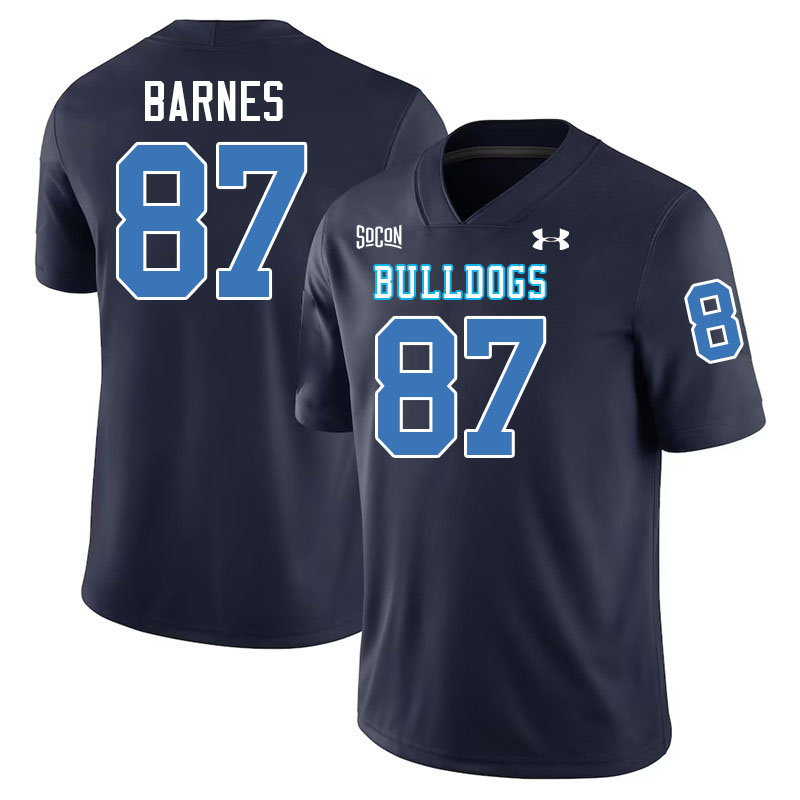 The Citadel Bulldogs #87 Ben Barnes College Football Jerseys,Uniforms-Navy